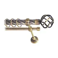 Карниз для штор Lm Decor Булава 097 2р витой 25/16мм (антик, 1.8м)