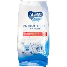 Влажные салфетки Aura Family Для всей семьи С антибактериальным эффектом (72шт)