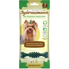Лакомство для собак Зубочистики Мятные для собак мелких пород 7 шт/60 г