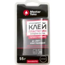 Клей-пластилин холодная сварка термостойкий MasterTeks HM черный, 55 мл