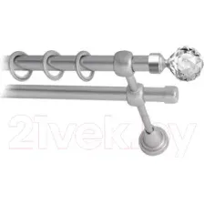 Карниз для штор Lm Decor Кристал 130 2р гладкий (сатин, 2.4м)
