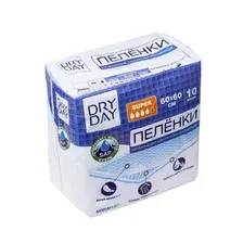 Набор пеленок одноразовых впитывающих Modum Dry Day Super 60x60 (10шт)