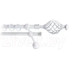 Карниз для штор Lm Decor Вираж 098 2р гладкий (белое золото, 3м)
