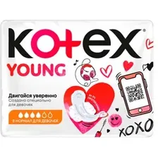 Прокладки гигиенические Kotex Янг Нормал для девочек (8шт)