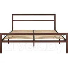 Двуспальная кровать Князев Мебель Наргиз НЗ.160.190.К (коричневый муар)