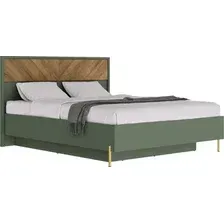 Кровать Black Red White Siena с ПМ LOZ160x200 (дымчатый зеленый/дуб вотан)