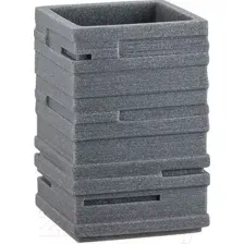 Стакан для зубной щетки и пасты Perfecto Linea 35-151302 (серый)