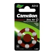 Комплект батареек Camelion ZA312 BL6 Mercury Free (для слухового аппарата)