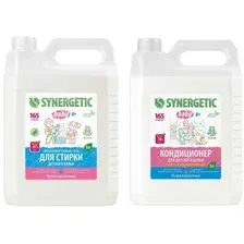 Гель для стирки Synergetic для детского белья  кондиционер для детского белья (2x5 л)