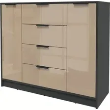 Тумба Интерлиния Концепт КТ-Т120 Глосс (антрацит/капучино глянец)