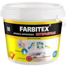 Краска Farbitex Акриловая интерьерная 6 кг (белый)