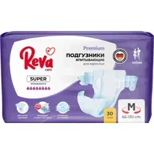 Reva Care Подгузники  для взрослых Super M, 30 шт