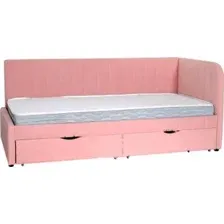Кровать-тахта DiArt София правая (велюр Ultra Rose)