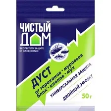 Порошок от насекомых Чистый дом Дуст дезар от тараканов,блох, клопов, муравьев (пак 50 гр),