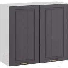 Шкаф навесной Трия Лина 1В8 (белый/графит)