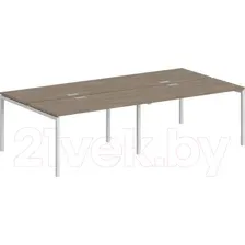 Комплект письменных столов Norden 280x143.8x75 / SG.255.OD.44.WH (белый/дуб темный)