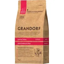 Сухой корм для собак GRANDORF Adult Medium &amp;Maxi Lamb&amp;Turkey 1 кг (5407007850952)