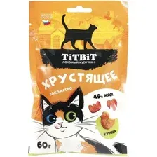 Лакомство для кошек TiTBiT Хрустящее с курицей / 25338 (60г)