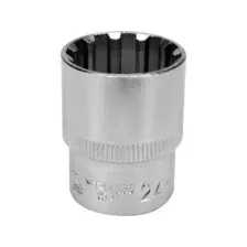 Головка торцевая spline 1/2 6гр. 24мм L38мм CrV на держателе Yato YT14836