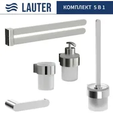 Набор аксессуаров для ванной Lauter 21TS3018  21TS3020  21TS3012  21TS3003  21TS3022 (Chrome, 5 предметов)