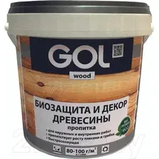 Пропитка GOL Wood Aqua Защитно-декоративная 0.9 кг (калужница)