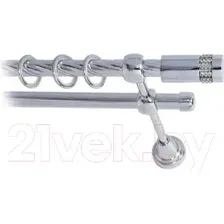 Карниз для штор Lm Decor Имидж 116 2р витой (хром, 4м)