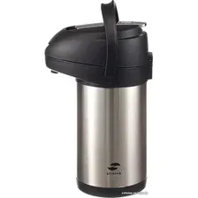Помповый термос Stinger HP-3000H-2 3л (серебристый/черный)