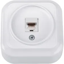 Розетка компьютерная RJ-45 наружная BYLECTRICA Вариант белая 