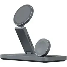 Беспроводное зарядное Magssory Yoga 3 в 1 Charging Station для Apple Qi2 WCH016m (темно-серый)