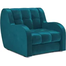 Кресло-кровать Mebel-Ars Барон НПБ (бархат синий/зеленый Star Velvet 43 Black Green)
