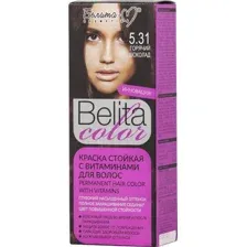 Краска стойкая для волос Belita сolor 5.31, горячий шоколад.