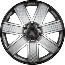 Набор колпаков LION Галакси 15" карбон пруж. LW1502 (2шт, серебристо-черный)