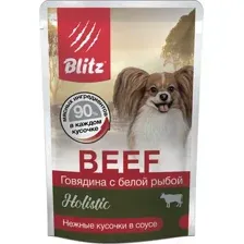 Консервированный корм для собак Blitz Holistic Beef 85 г