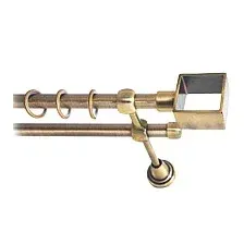 Карниз для штор Lm Decor Куб 177 2р гладкий (антик, 1.6м)