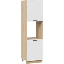 Шкаф напольный Трия Лорас 1П6 (дуб крафт золотой/холст белый)