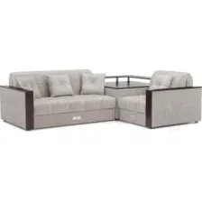 Диван угловой Mebel-Ars Прага (бархат бежевый/Star Velvet 6 Light Beige)
