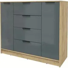 Тумба Интерлиния Концепт КТ-Т120 Глосс (дуб золотой/асфальт глянец)
