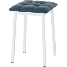 Табурет AMC Comfort 7К6.13 (кожзам, атлантик/белый)