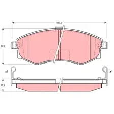 Тормозные колодки дисковые передняя ось TRW GDB3211
