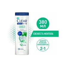 Шампунь и бальзам-ополаскиватель CLEAR С МЕНТОЛОМ 2В1 380мл