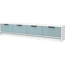 Тумба Интерлиния ТВ Концепт КТ-ТВ4-35 Техно (белый платинум/океан)