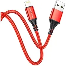 Зарядный кабель Borofone BX54 Lightning (1м, красный)