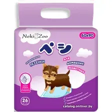 Одноразовая пеленка NekiZoo Пеленки для домашних животных L 60х90 см 26 шт