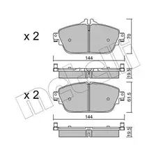 Тормозные колодки дисковые передняя ось METELLI 22-1017-0