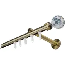 Карниз для штор Lm Decor Кристалл 19мм 1р (антик, 2.0м)