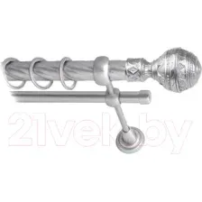 Карниз для штор Lm Decor Ампир 161 2р витой (сатин, 1.8м)