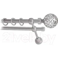 Карниз для штор Lm Decor Ажур 095 2р гладкий (сатин, 3.6м)