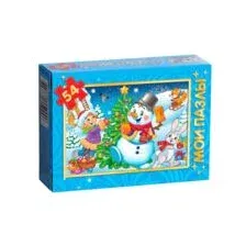 Пазл Puzzle Time Веселый снеговичок / 7018771 (54эл)