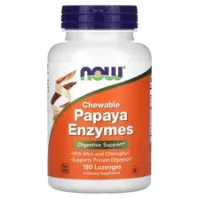 Папаин, Папайя энзимы Now Foods Papaya Enzyme Chewable, 180 табл.