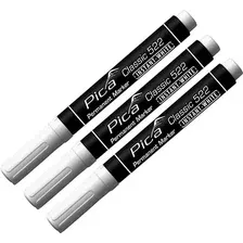 Набор маркеров строительных Pica Classic instant white 522/52 (белый, 3шт)